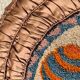 Round art deco cushion