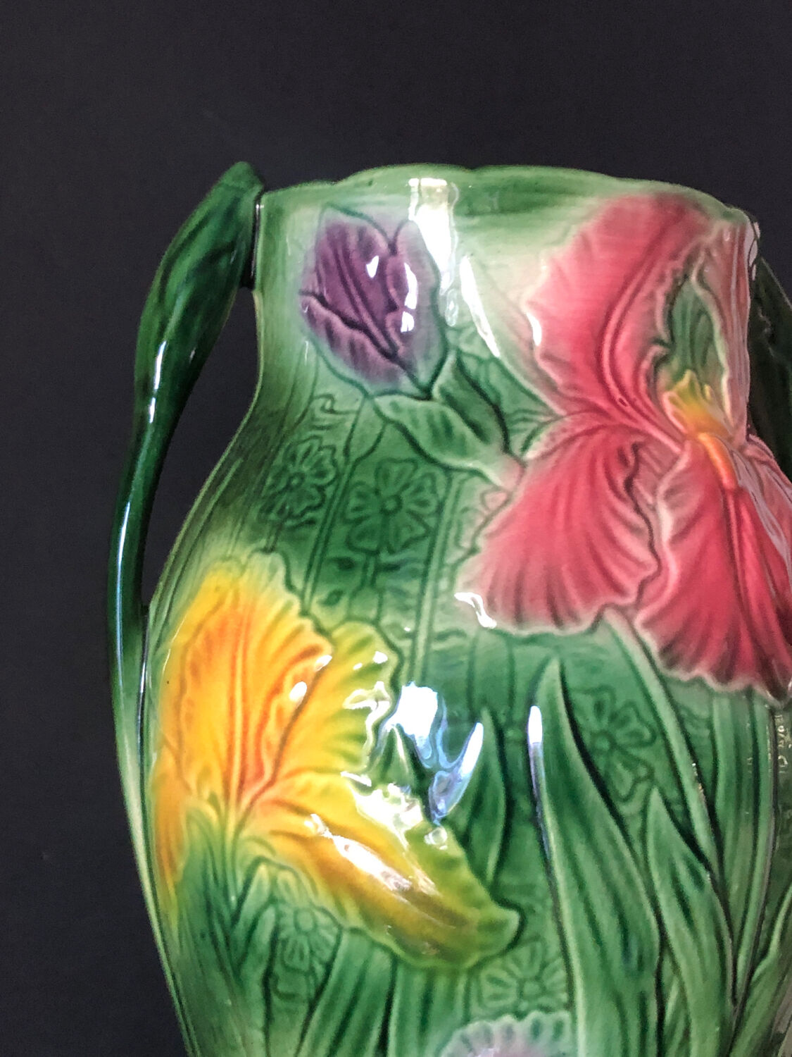 Old vase in Barbotine Saint Clément