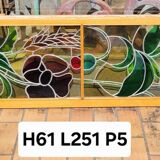 Large stained glass door side from the Art Nouveau period around 1900