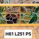 Large stained glass door side from the Art Nouveau period around 1900