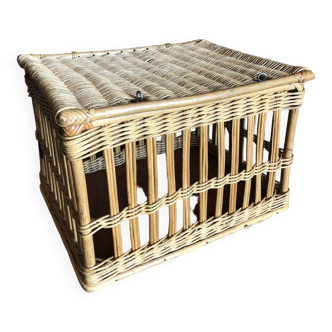 Small vintage rattan chest