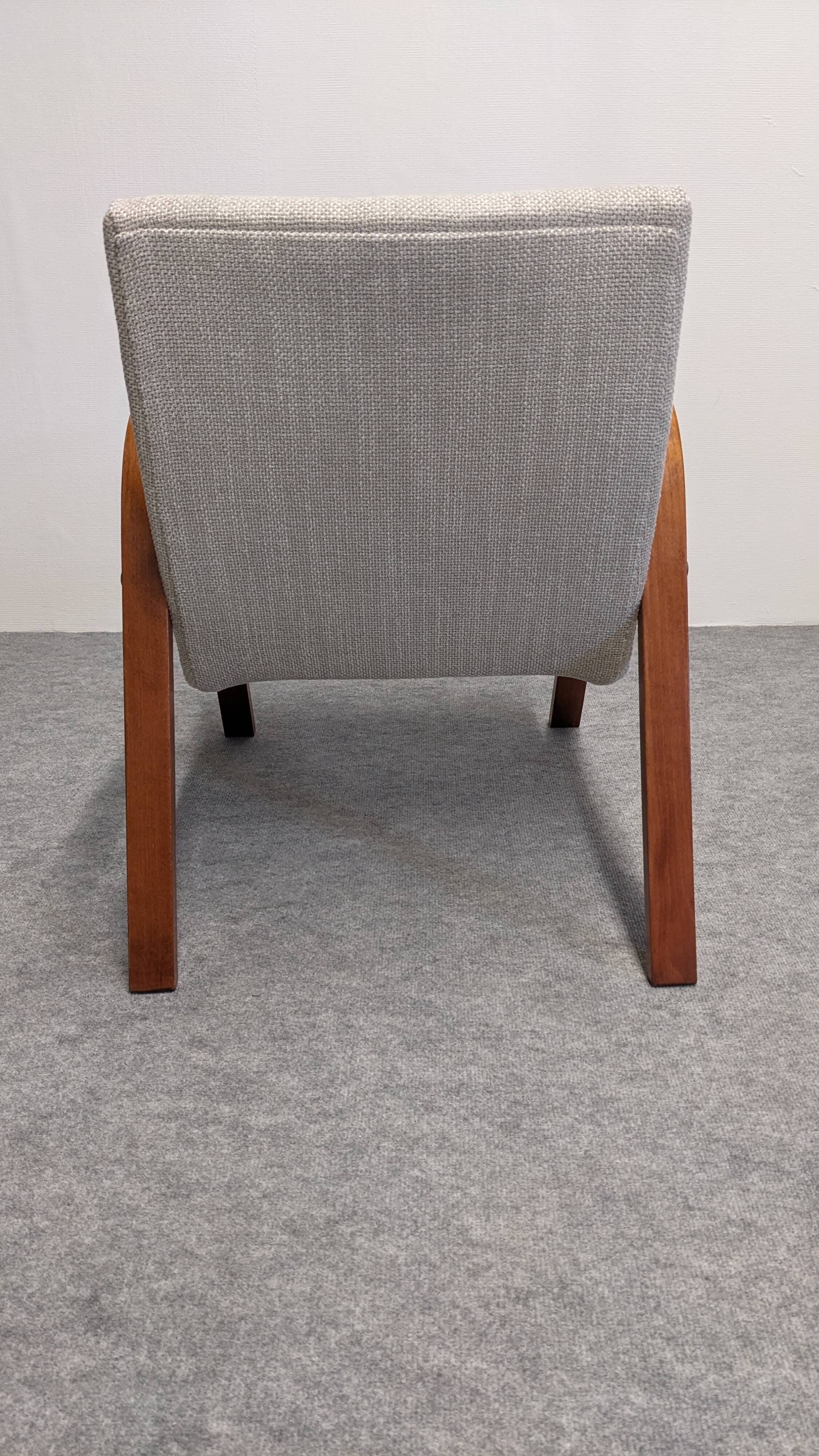 Pair of Bow Wood armchairs by Steiner from the 50s/60s