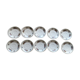 10 porcelain coffee saucers model Alt Strasburg