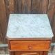 1900/1930 Marble / Louis Philippe style / Walnut / bedside table