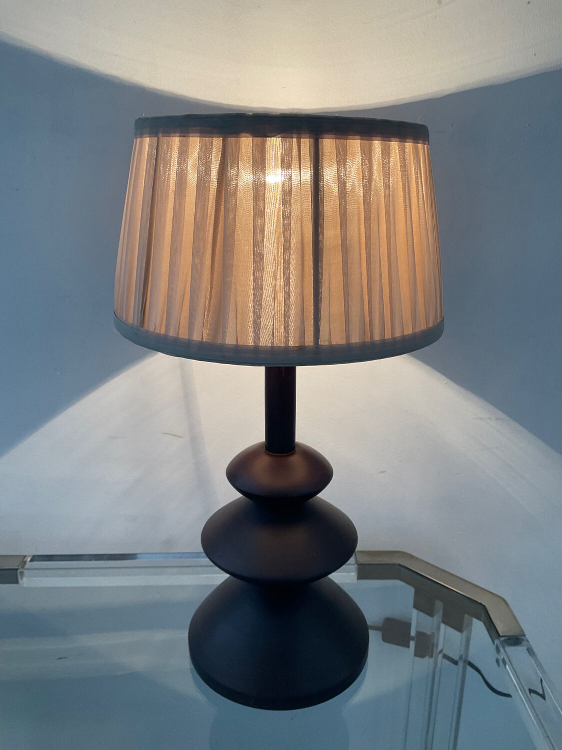 Vintage wooden lamp from the 70s