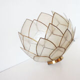 Wall lamp in vintage mother-of-pearl petals