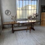 3m oak table from 1950 with its extensions