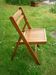 Chaise pliante bois blond vintage