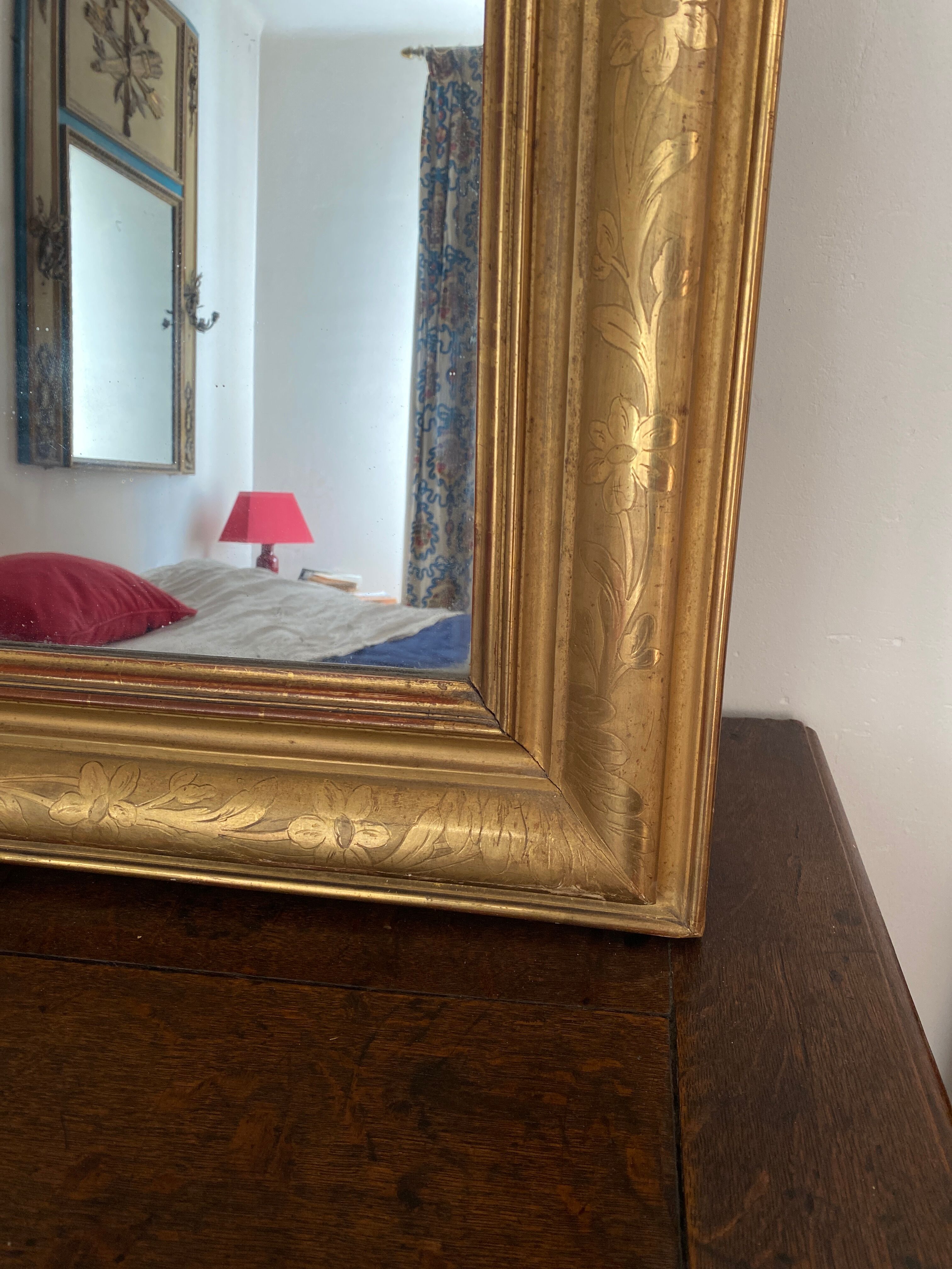 Louis Philippe golden mirror 148 x 102 cm