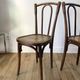 Set of 4 bistro chairs in curved wood of beech Luterma 30s