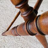 Folding side table in turned wood and marquetry circa 30's/40's
