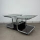 Chrome and smoked glass coffee table from the 70s.