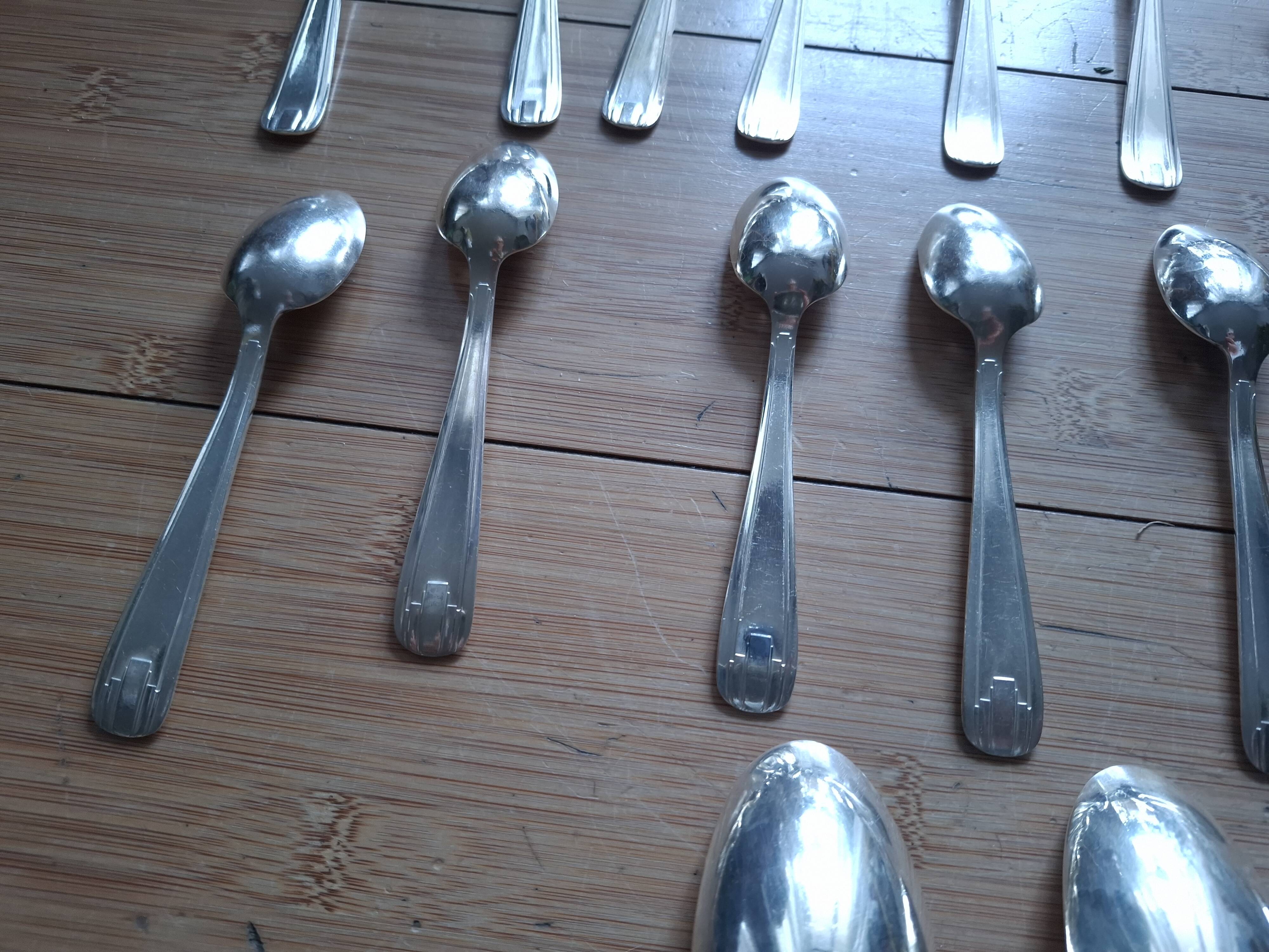 Art deco cutlery set in a box, 36 pieces.