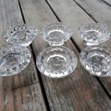 Set of glass candle holders