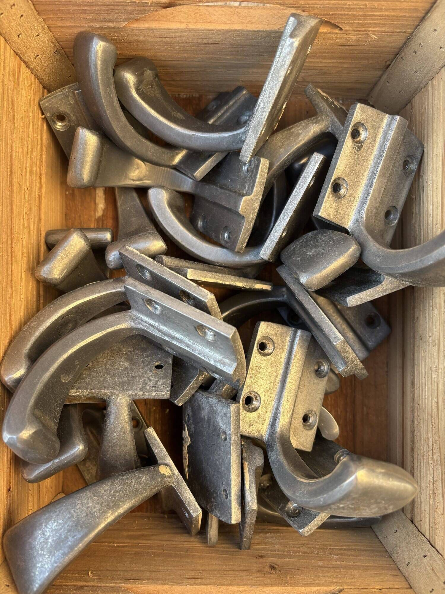 Pair of industrial coat hooks 1950