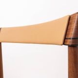 Ensemble de salle à manger en teck par Hans Olsen, 4 chaises, table ronde, style danois moderne, années 1950
