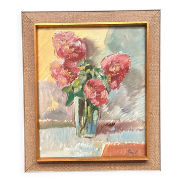 Original Swedish Oil On Canvas – “Bloomer” By Ture Peterson