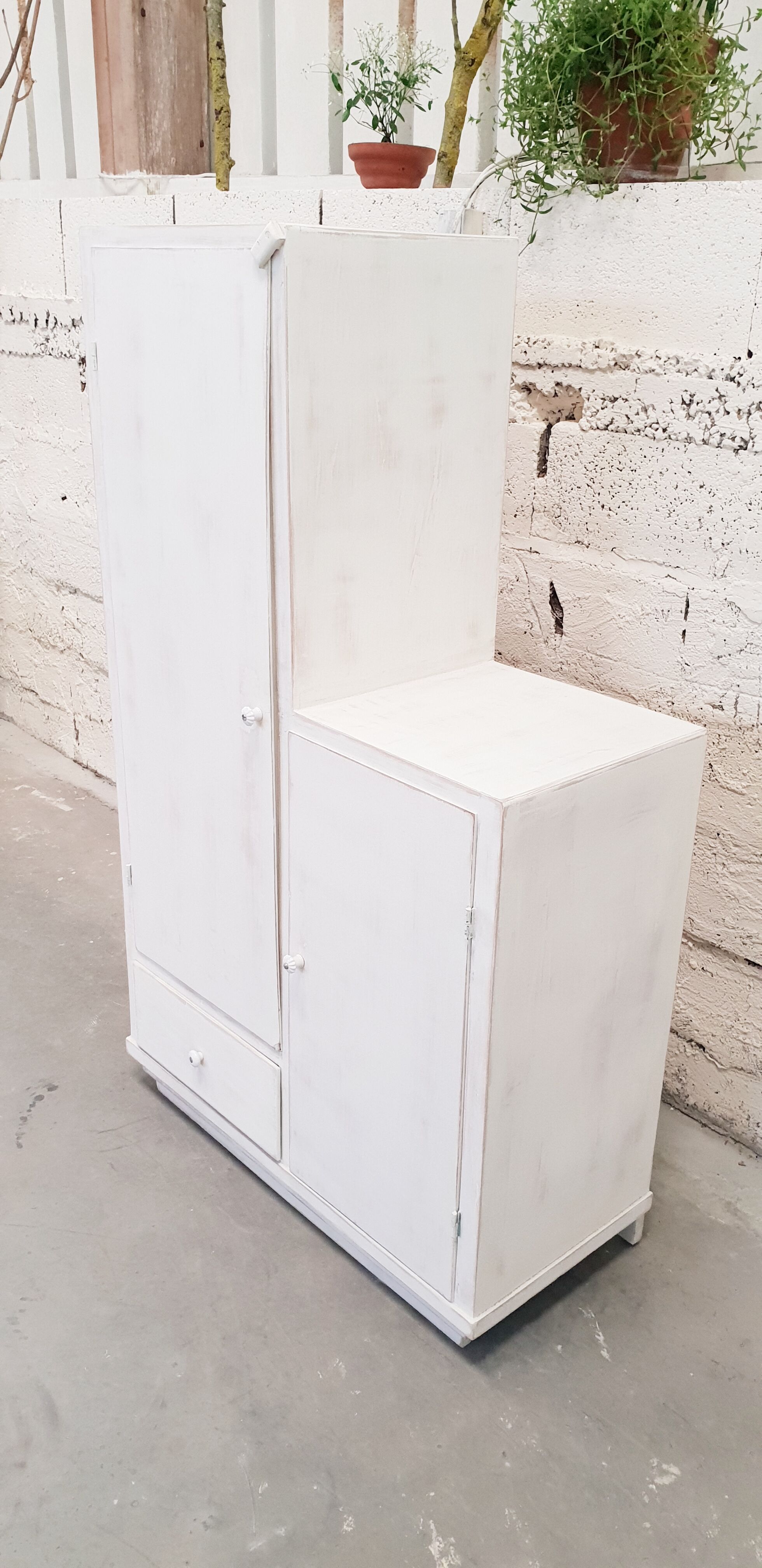 Vintage asymmetrical cabinet