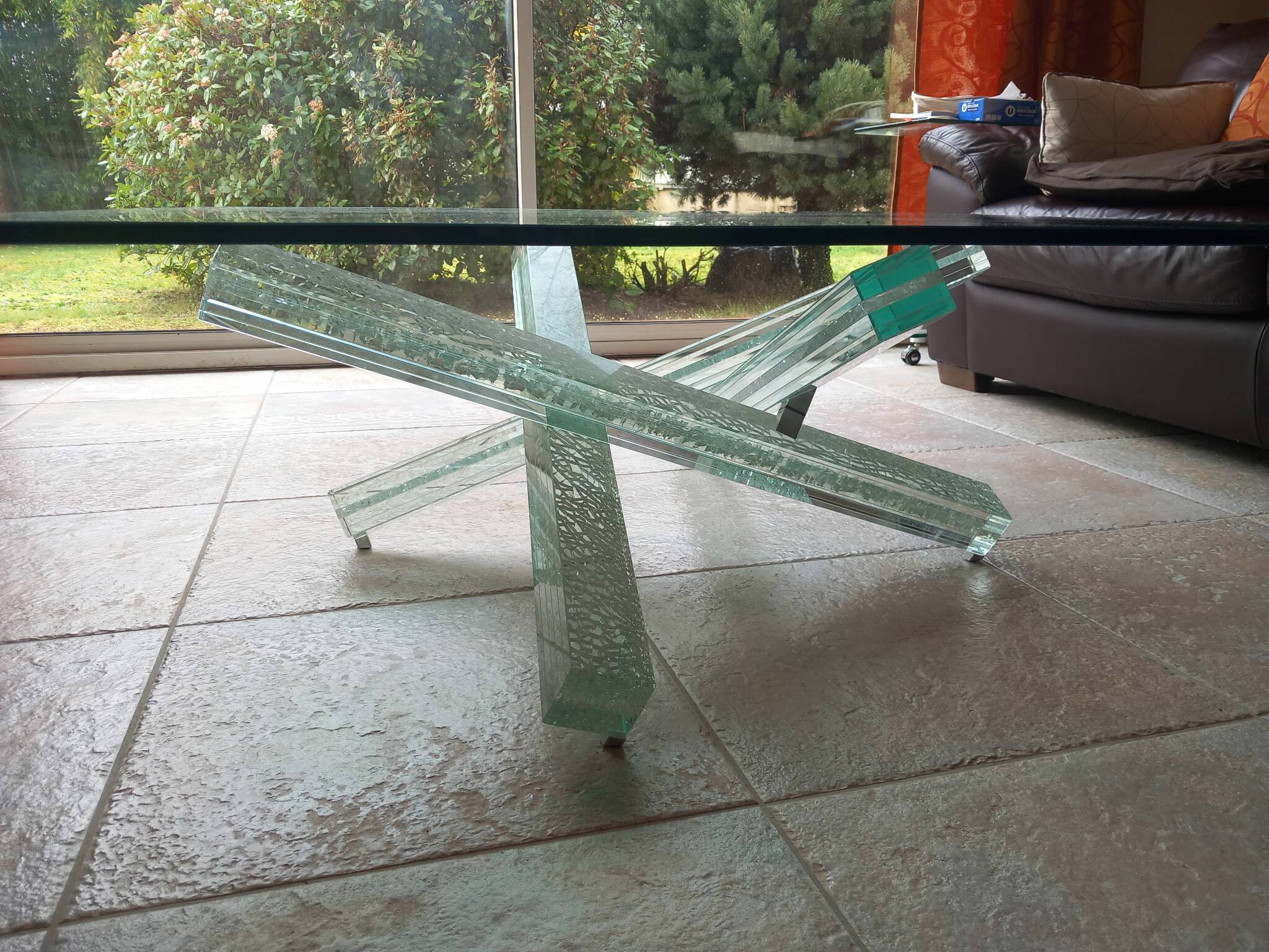Mikado coffee table - Roche Bobois - Maurice Barilone (106x106)