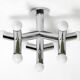 Very rare 1960s Space Age Chrome ceiling lamp by J.T. Kalmar Austria