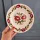Ensemble de 12 assiettes creuses Moulin des Loups Ottawa – Fleurs bordeaux