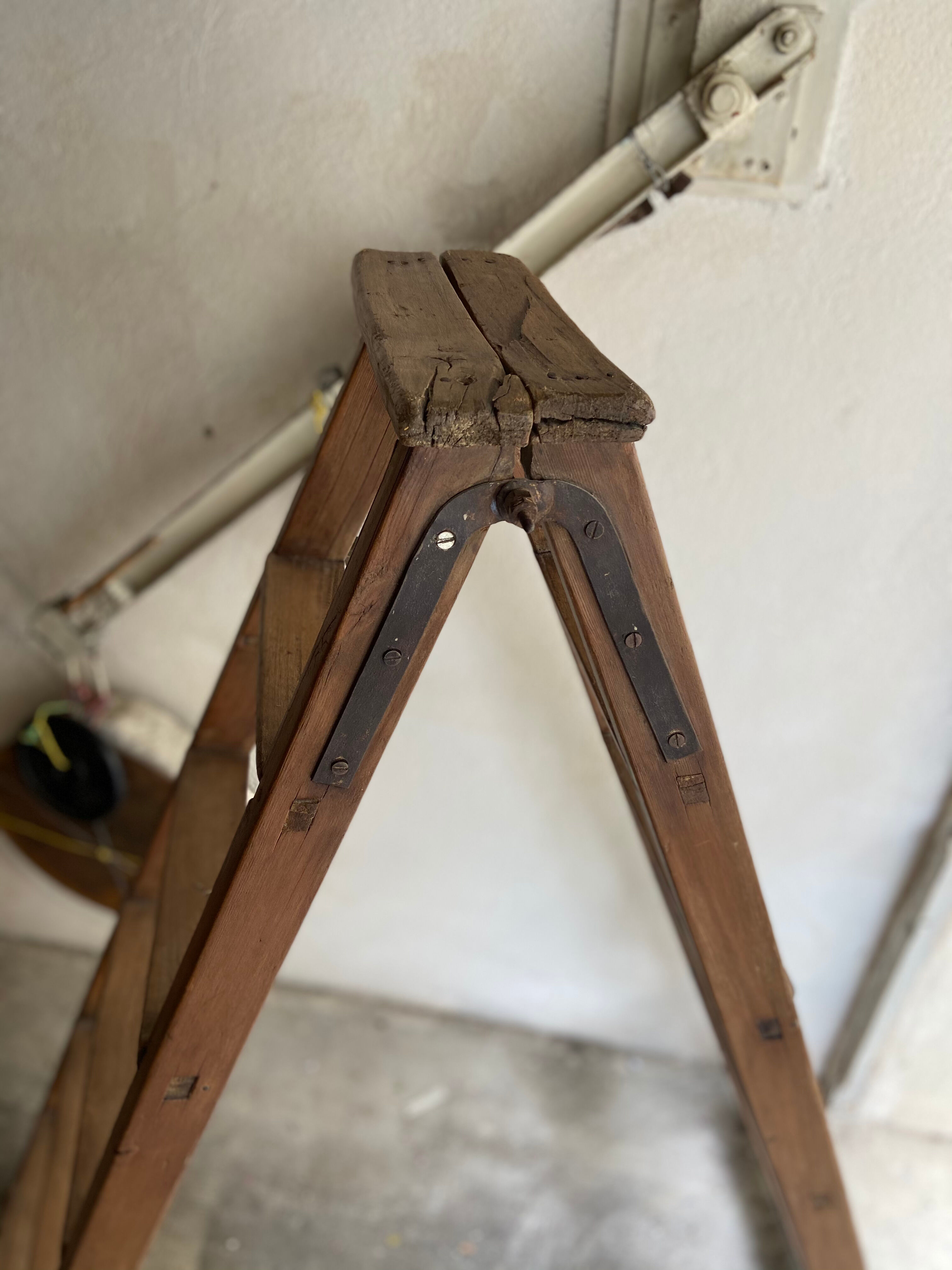 Vintage wooden stepladder