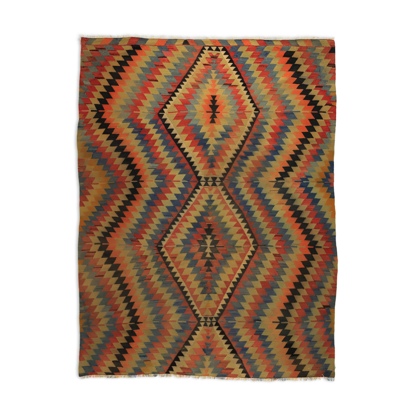 Anatolian handmade kilim rug 237 cm x 170 cm