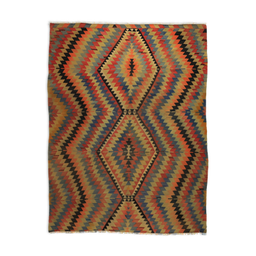 Anatolian handmade kilim rug 237 cm x 170 cm