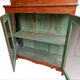 Vitrine meuble de metier commercant haute etroite bois teck