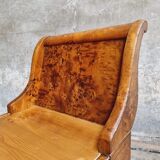 Antique chaise longue daybed Empire style walnut