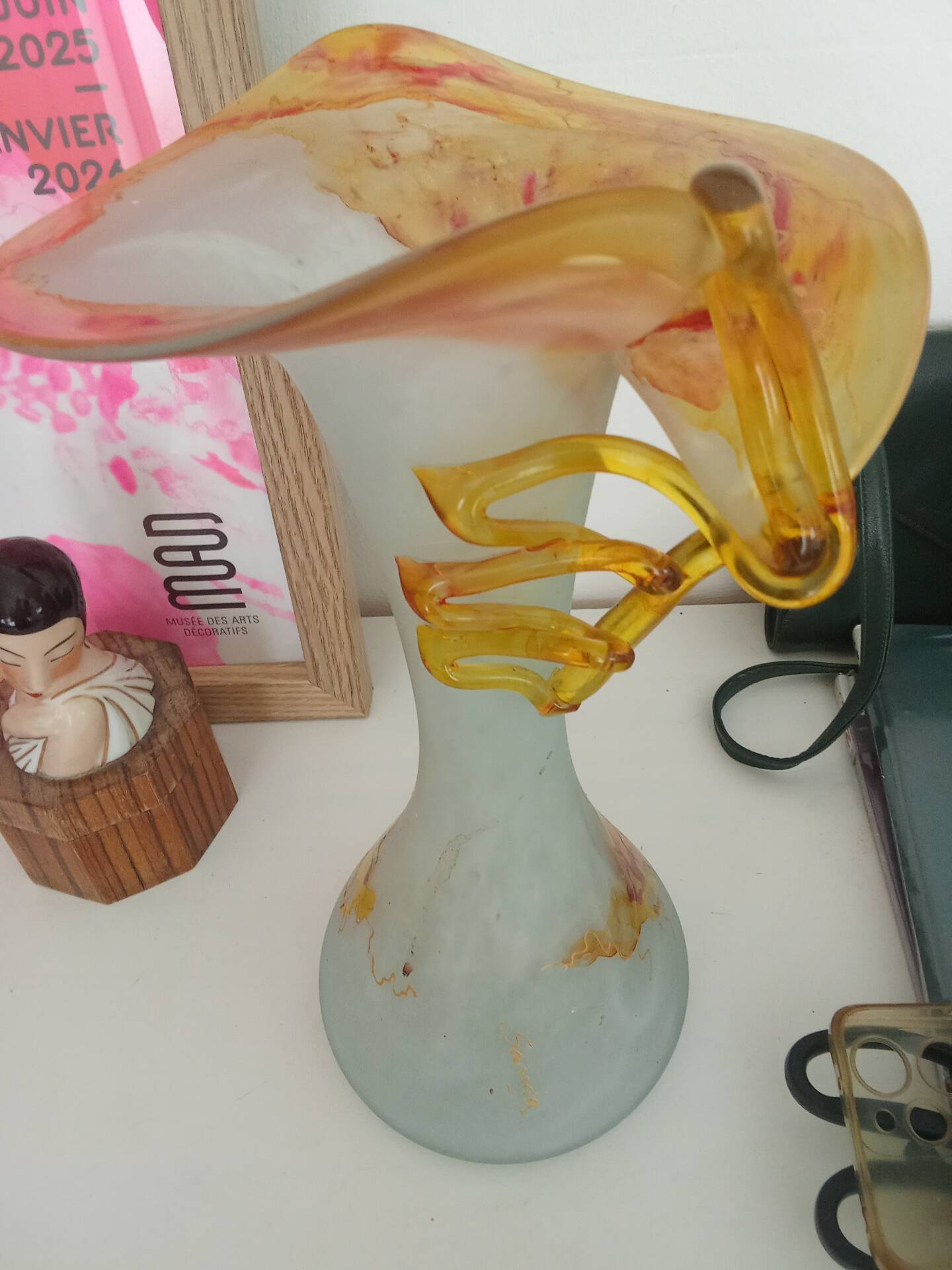 Vase en pâte de verre