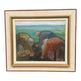 Huile sur toile originale – “Potatisptortning” par Einar Emland
