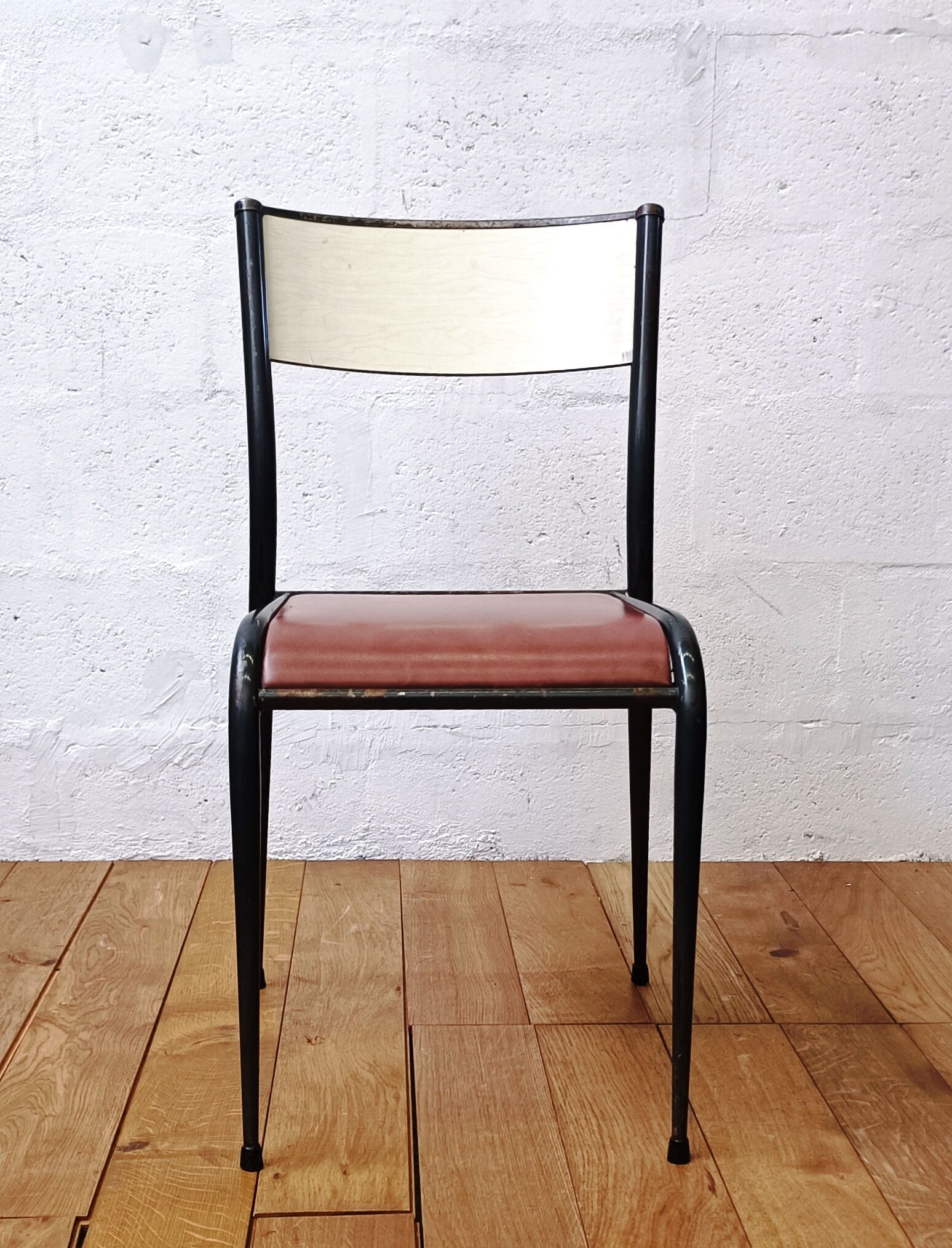 Vintage Mullca leather chair, 50s