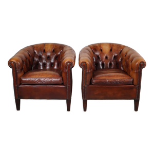 Fauteuils Club en cuir