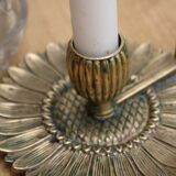 Gold metal candle holder