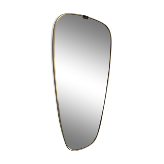Vintage mirror 1960 asymmetric rearview mirror - 67 x 32 cm