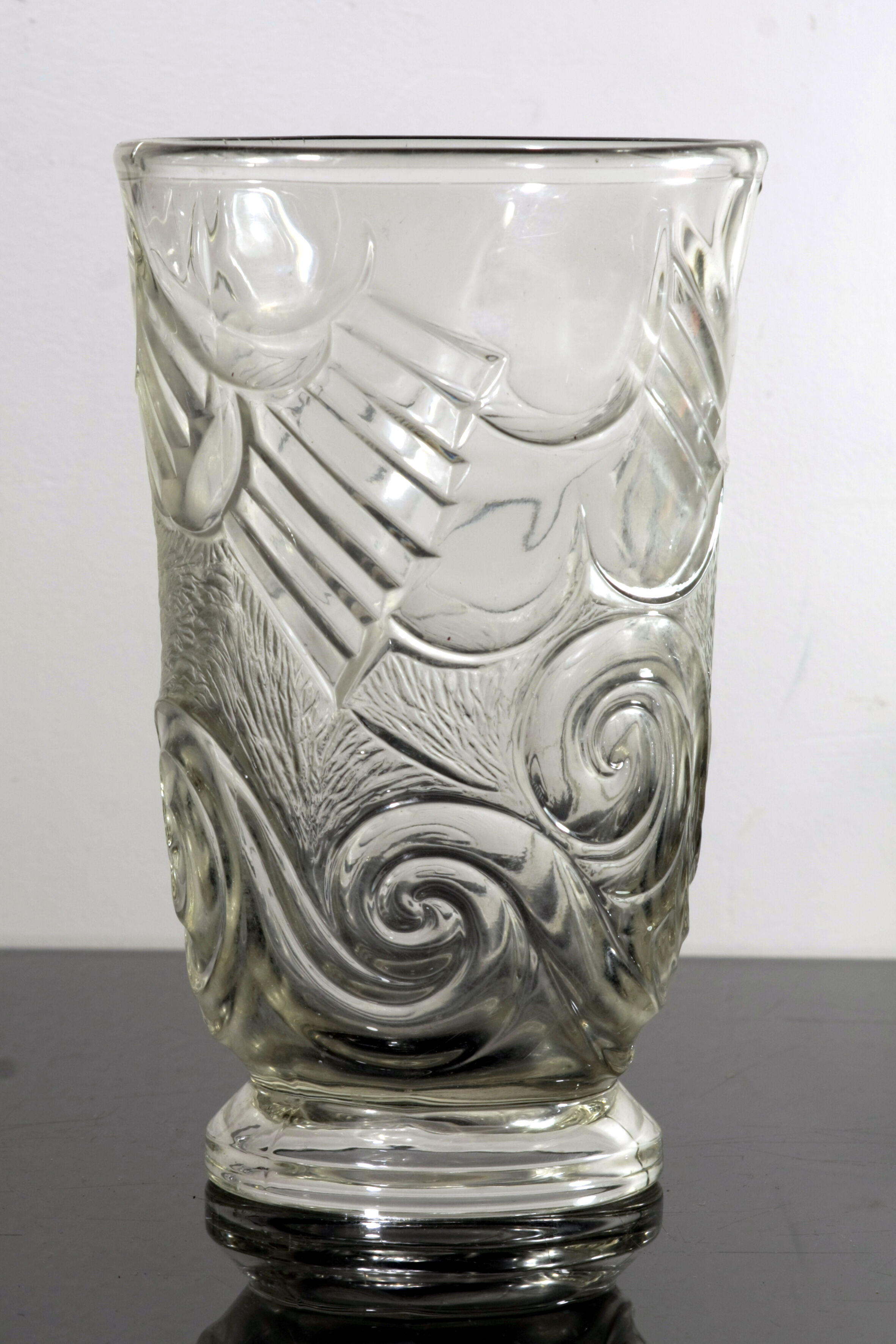 Pressed glass vase