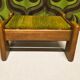 Brutalist oak footstool coffee table - 1970s