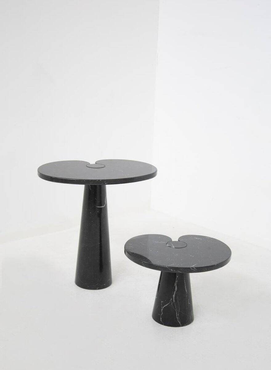 Black Marble Eros Coffee Tables by Angelo Mangiarotti for Skipper, 1980s, Set of 2