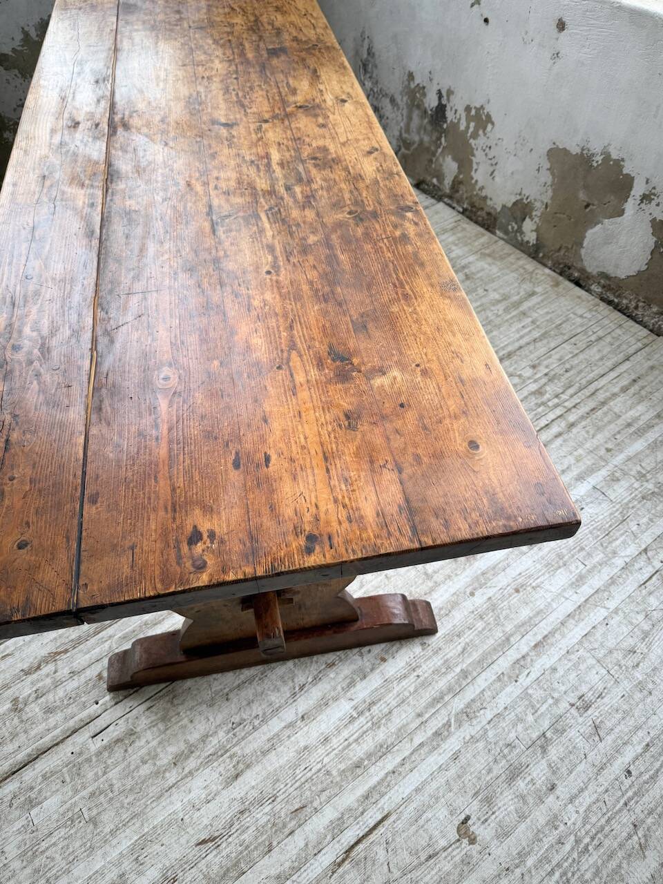 Monastery-style farmhouse table, pine, 210cm