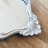 Golden art deco mirror and white patinated 30x45cm