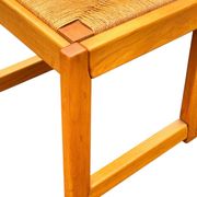 Set of 4 sleigh chairs in elm and straw Maison Regain