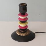 Table lamp in copper, plastic and Bakelite, early twentieth century, Belcique.