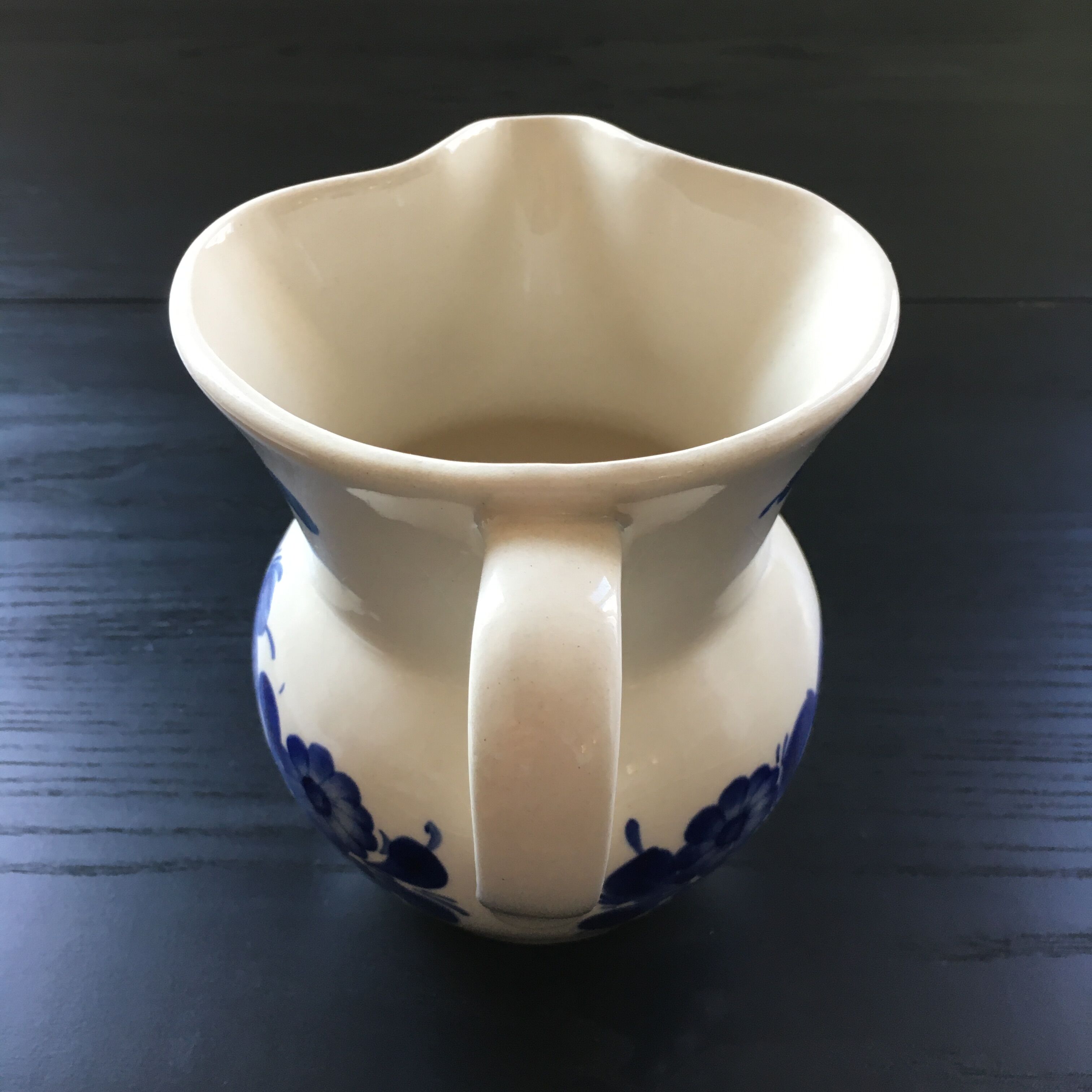 Indigo floral decor pitcher
