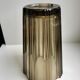 Pair of pleated smoked glass vases in the 70s