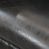 Dark luxury cowhide Chesterfield club armchair in English style