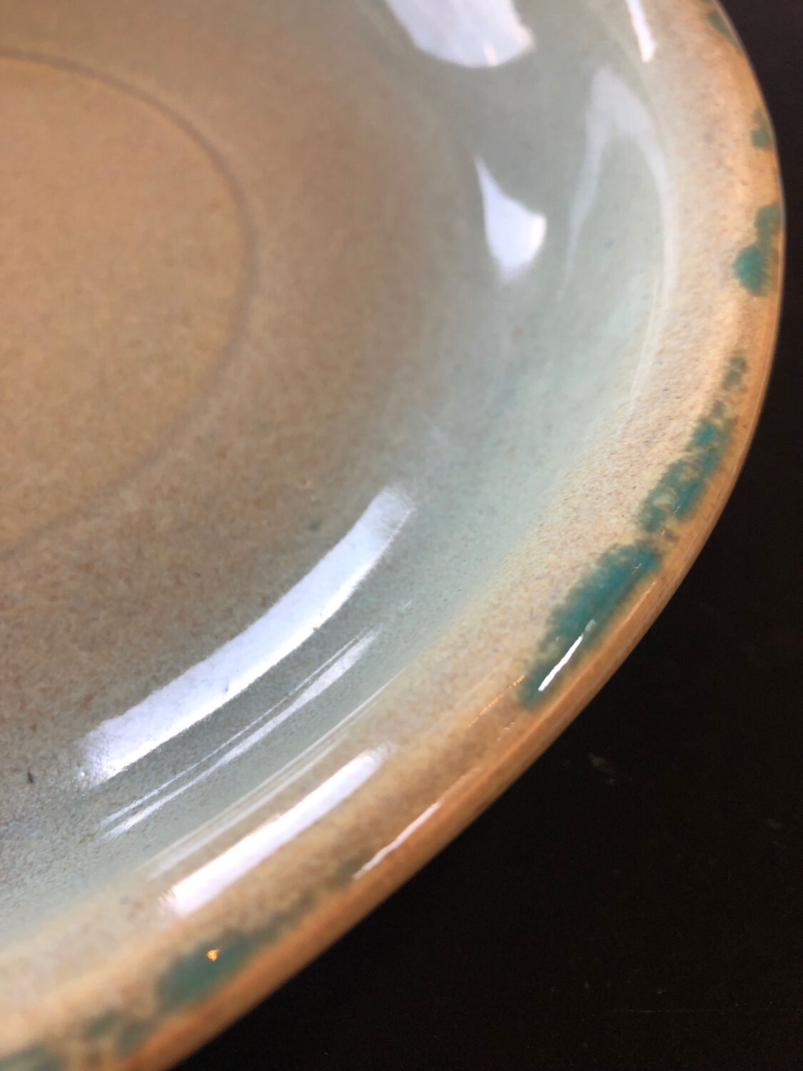 Paris ceramic dish with slip decoration, by Suzy Coste