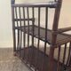Vintage rattan and wood shelf from the 70s