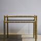 Paire de tables basses laitonnées bambou vintage 1970’