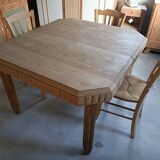Renovated Art Deco dining table with extension.